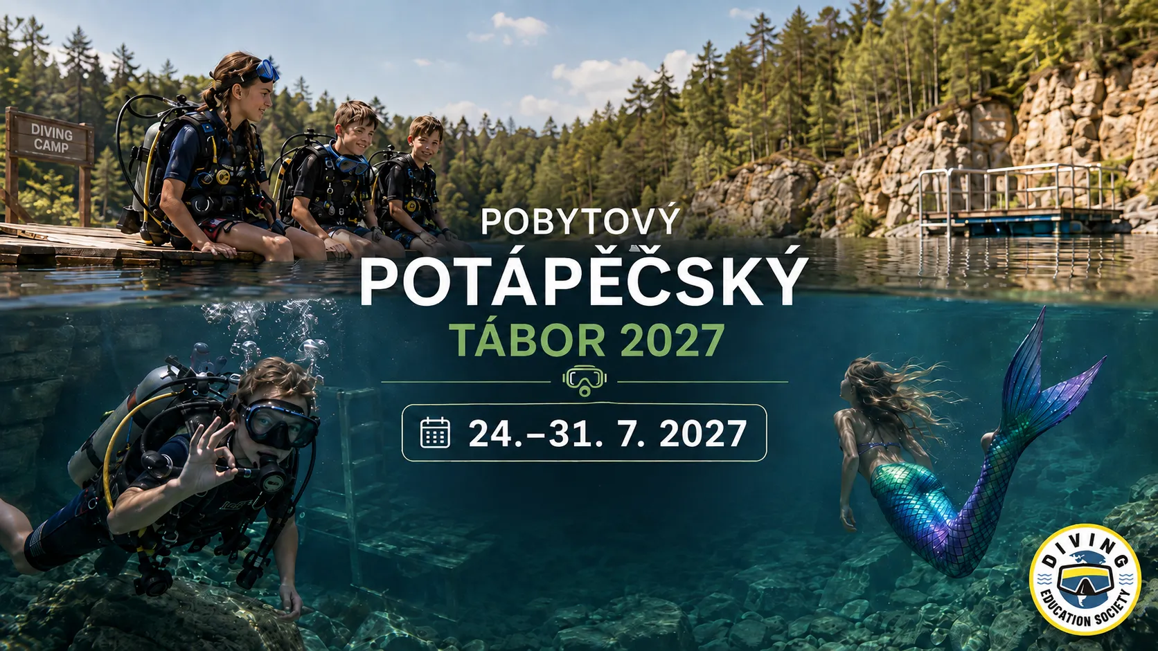 Pobytový potápěčský a mermaiding tábor 2027 | SNAKESUB